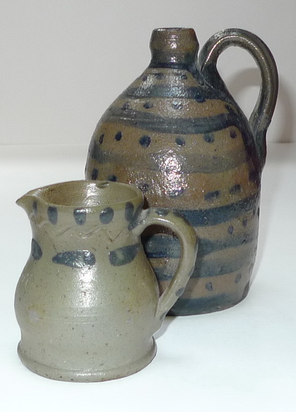 A Present pitcher and jug with dot and line decoration. ai2.