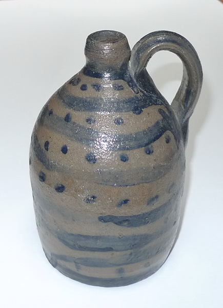 Small jug decorated with cobalt dots and lines. ai24.