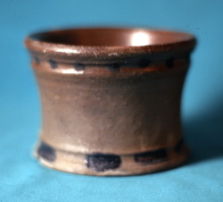 Small cobalt decorated mortar incised on the base Made Dec 4th 1897 By Wm Decker At the Keystone Pottery of Chucky Valley Washington Co Tenn. illus23.
